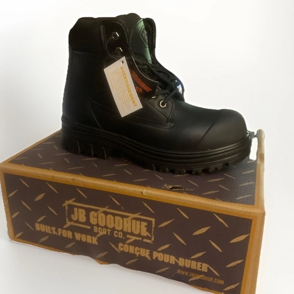 JB Goodhue Dash 2 Sturdy Work Boots Enforced Toe Safety Grunge Heavy Black - Picture 1 of 10